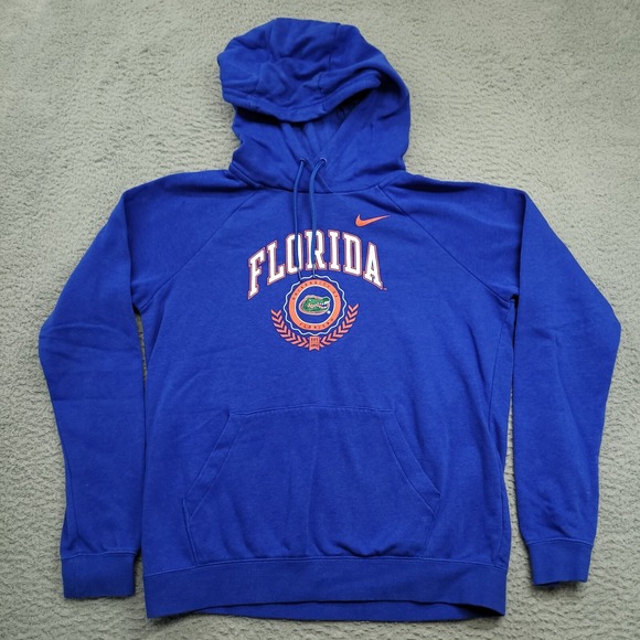 Nike UF University of Florida Gators Adult S Hoodie Sweatshirt Swoosh Blue - Picture 1 of 7